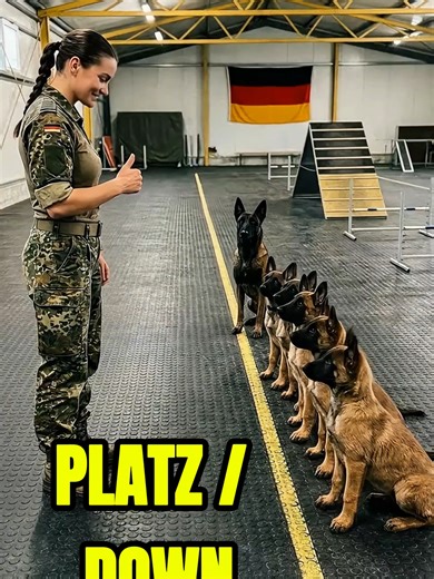 6 Belgian Malinois puppies. 3 German commands. Perfect discipline. PLATZ. STEH. GIB LAUT. Follow for elite K9 training. #belgianmalinois #dogtraining #malinois #workingdog #k9unit