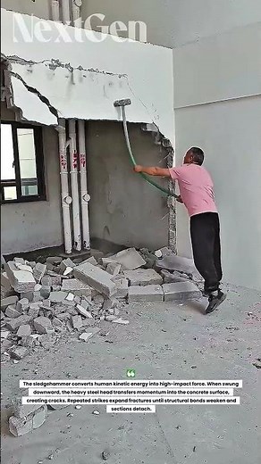 He Destroyed a Concrete Wall With THIS Simple Tool?! 😳 Unbelievable Demolition Power!