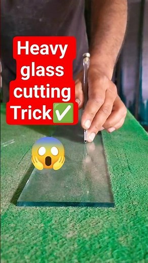 Thick Glass cutting | Glass cutting tutorial | Glass cutting #glasscutting #cutglass #glasscut