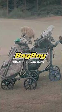 BagBoy Quad Pro Push Cart | Smarter Storage & Sleek Design – Shop Now on Golfoy.com #golfcart