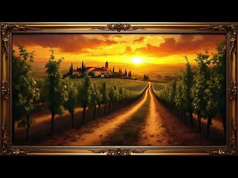 Frame TV Art 4K: Tuscan Vineyard Sunset 2 Hour Screensaver for Samsung Frame TV