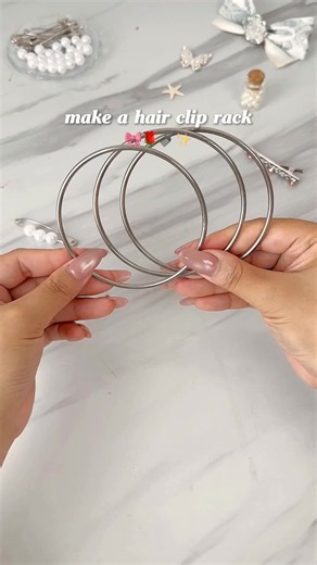 Keep your hair clips neat, tidy, and easy to grab. This DIY hairclip rack lets you display your favorite accessories while keeping your vanity clutter-free! 💇‍♀️💖 🔍 Find it at {llnk} or with this code fay7734. #Temu #TemuFinds #OrganizationHacks