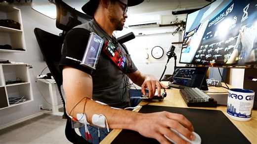 YouTuber builds aimbot using muscle shocks & insists it’s not cheating