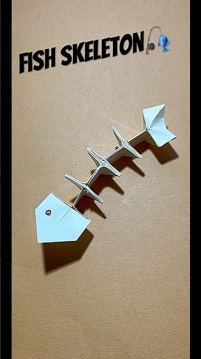 🎣 “Amazing Fish Skeleton with Paper! ✨🪄 | #SilvaIdeasWithPaper #origami #paperart”
