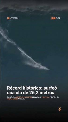 Sebastian Steudtner made history again in Nazaré, Portugal, by surfing a 26.2-meter wave…