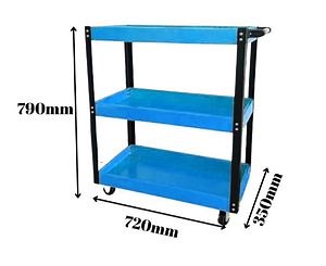 [Hot Item] Industrial Garage 3 Tier Movable Heavy Duty Metal Utility Cart Warehouse Storage Steel Trolley Service Tool Cart with Handle