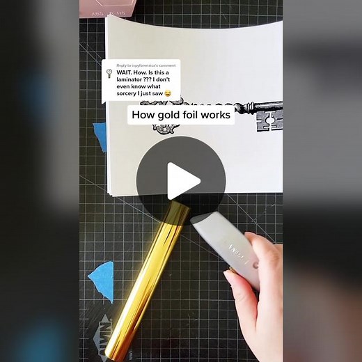 Reply to @ispyforensics I don't understand all the science but here's how it works! #goldfoilprints #goldfoilart #mincfoil #mincfoilmachine #artprintshop #stationerybusiness #smallbizcheckk #etsyshopseller