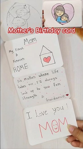how to make a birthday card for mom|greeting card for mother's Birthday|#birthday#mother#mom#shorts