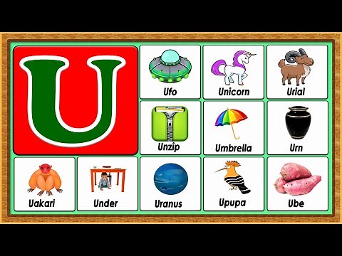 Words From U | Vocabulary Words | Early Childhood Education | ABC Flashcards
