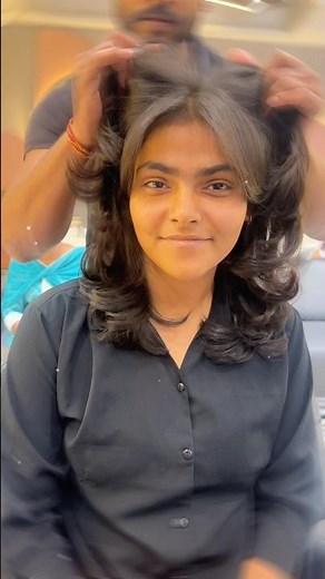 Layered shoulder length cut with curtain bangs #haircut #hairstyle #