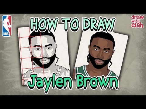 HOW TO DRAW JAYLEN BROWN - Easy Drawing Tutorial - Face Drawing