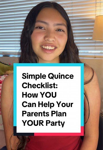 Simple Quince Checklist: How You Can Help Your Parents Plan Your Party Tag a friend that needs an easy teen friendly checklist #quinceañera #quinceplanning #foryoupage #quince #advice