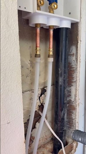 installing an Oatey quadtro laundry box with pro press transitions to cold expansion pex #plumbing