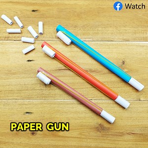 38K views · 260 reactions | Learn how to make a paper gun step by step that go very fast - Most amazing mini paper gun making - Handmade paper toy crafts for kids #Crafts #PaperToy #PaperGun | Creative Art & Craft Ideas | Facebook
