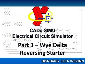CADE SIMU Electrical Circuit Simulator Part 3 - Wye Delta Reversing Reduced VoltageStarter (Tagalog)
