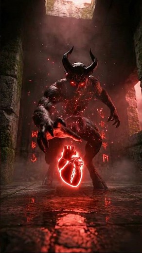 Demon Smashes a Beating Heart | Terrifying Horror Visual | Dark Cinematic Scene