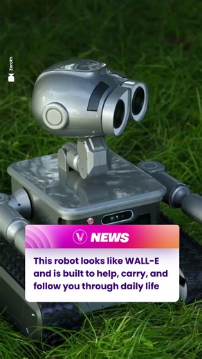 This little robot looks like WALL-E and follows you everywhere 🤖 Designed by @zeroth_the_official, W1 is a compact service robot built to follow your steps and carry loads wherever needed. Its handy design allows it to move easily through homes, streets, and workspaces while handling tasks. #VivaTech #TechNews #Innovation #Robotics