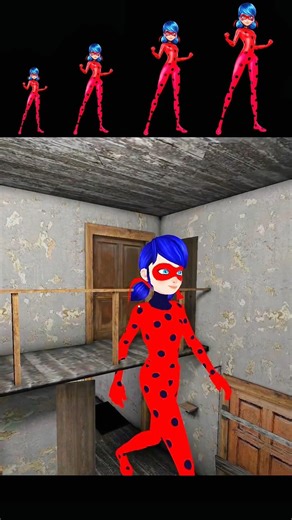 Small To large Ladybug Granny funny moments 🤣😹😸#granny #shorts #funny