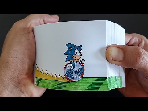 SONIC FLIPBOOK | SONIC X | How to make a sonic flipbook