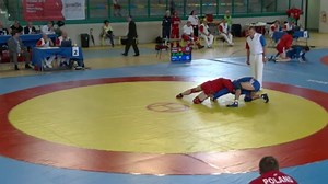 Jacek Cal (POL) vs Jean Reina (FRA) 74 kg - European SAMBO Championships 2013, Crema Italy