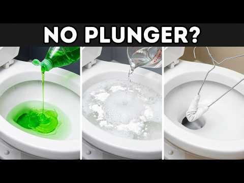 How to Unclog ANY Toilet Without a Plunger - 3 GENIUS Methods Plumbers Don't Want You to Know!