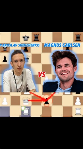 Magnus Carlsen VS Yaroslav Shevchenko ///Knightmare Brillian #chess #shorts