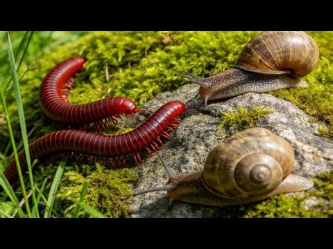 Amazing Life: The Peaceful March of a Millipede, Snails, and a Rhinoceros Beetle #AmazingLife