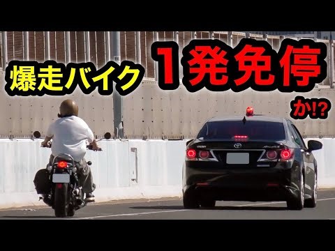 【１発免停か⁉️】爆走バイクが覆面パトカーに捕まる瞬間‼️ [警察 取り締まり スピード]