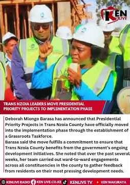 Trans Nzoia Leaders Move Presidential Priority Projects to Implementation Phase
