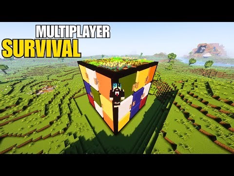 How to Make Minecraft: Multiplayer Survival Starter Color Cube Base