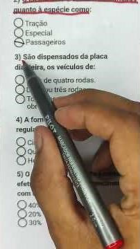 5 questions from the updated DETRAN exam.