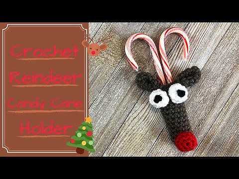 FAST And EASY Crochet Reindeer Candy Cane Holder : Holiday : Giftable: Sellable