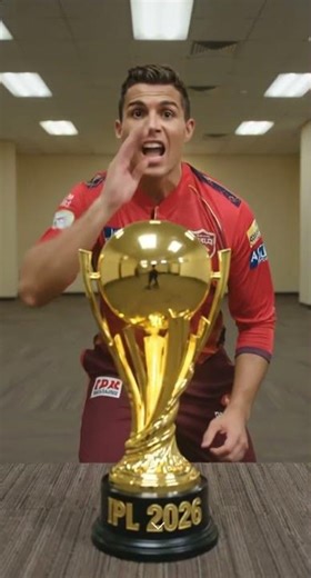 “BCCI script writers cooking too hard 🔥😂” Ronaldo wearing Punjab kings jersey