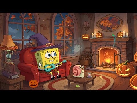 H A L L O W E E N 🎃 Spooky SpongeBob Chills ~ Lofi Beats for Calm, Relaxing [lo-fi hip hop beats]