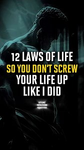 Laws Of Life So You Don't Screw YourLife Up Like | Did #stoicism lifelessons #quotes #motivation | Stoic Wisdom Quotes