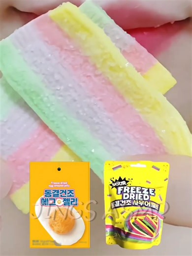 Delicious ASMR Freeze-Dried Jelly Eating Show