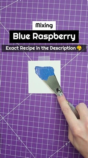 Making Blue Raspberry | ASMR Paint Mixing #colormixing #paintmixing #shorts