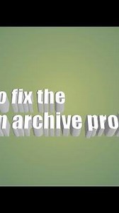 How to fix the mugen archive promblem