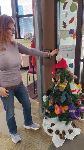 Mitten Tree and Giving Tree are up! | Robert J. Parks Library