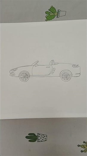 Porsche Boxster super car drawing