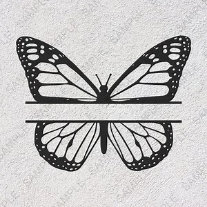 Butterfly Split Monogram – High-quality Graphic Design | Editable Files | Instant Download | PNG, SVG, and EPS Formats - Etsy