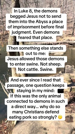 Understanding the Abyss in Luke 8:31 and Pork Consumption