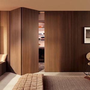 Our award-winning REVEGO pocket door system isn't just a pretty face—it's a showstopper. With numerous accolades to its name, this innovative cabinet solution is changing the way we design living spaces. It's a true testament to the exceptional quality and cutting-edge technology that sets Blum hardware apart. | Blum USA