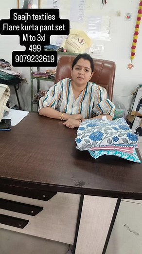 2.9K views · 59 reactions | Saajh textiles Flare kurta pant set M to 3xl 499 9079232619 | SAAJH | Facebook