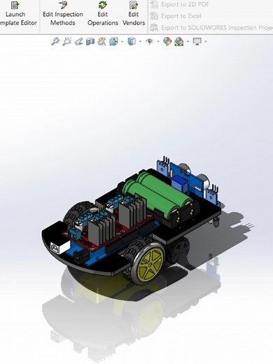 Line Follower Robot. . . . #fy #solidworks #3dmodeling #gambarteknik