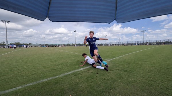 Is this clean slide tackle on the sideline dangerous?
