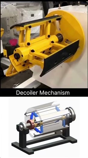 How a Decoiler Works 🔩 | Engineering Shorts #reels #mechanicalengineering #satisfying