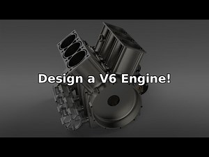 How to Design a V6 Engine in SOLIDWORKS | Solidworks for makers V6 Race Engine EP 1