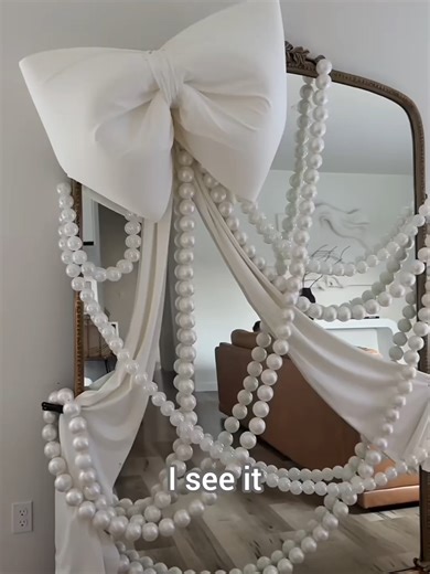 Creative Party Decor Ideas with Pearls and Bows