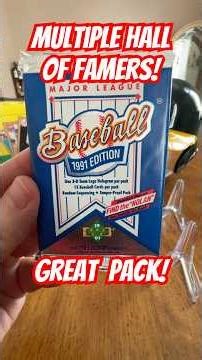 1991 Upper Deck baseball cards vintage / old foil pack opening rip. Multiple Hall of Fame hits!